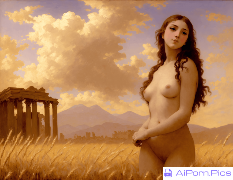 "Demeter" in the style of William-Adolphe Bouguereau