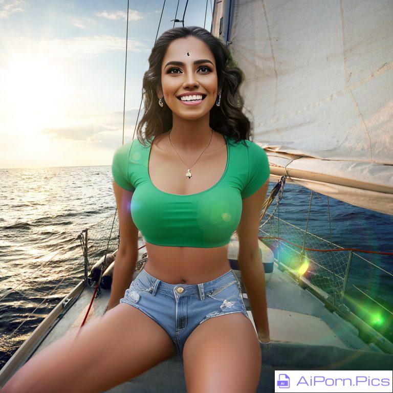 Indian lady on yatch