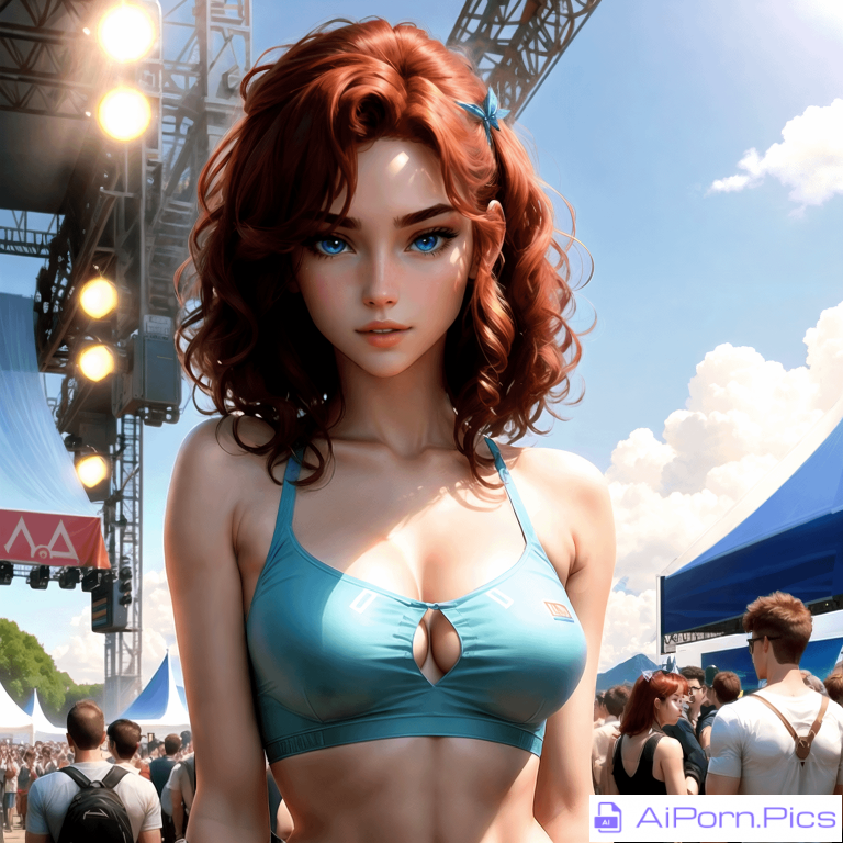 A redhead at a festival