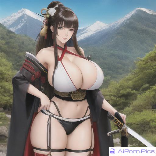 Samurai with big tits and sword