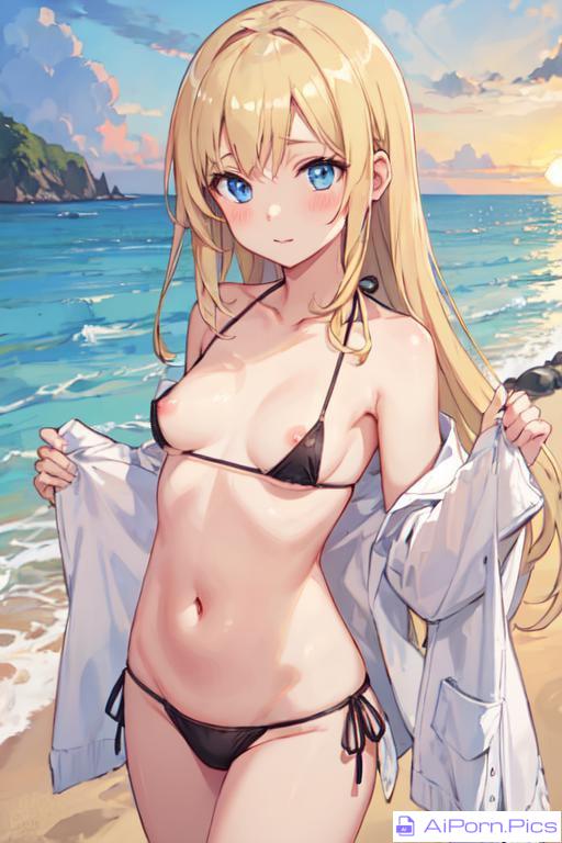 A nice day at the beach (Pixai)