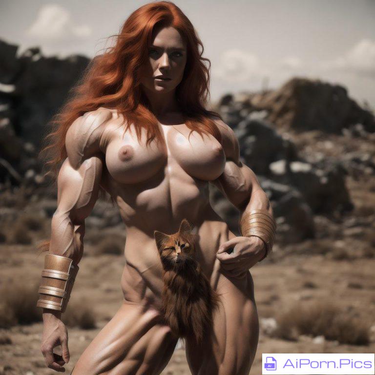 Barbarian woman with hairy pussy