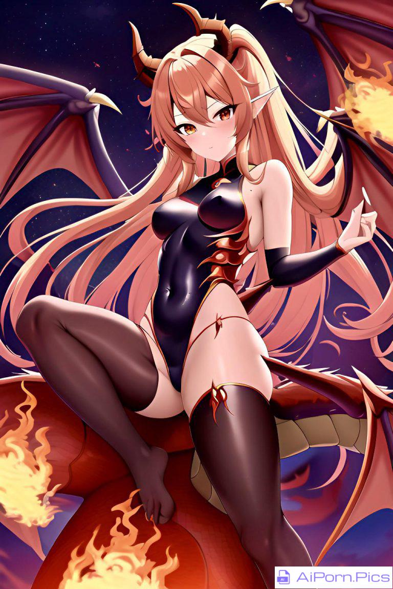 Dragon Girl Spreading Her Wings