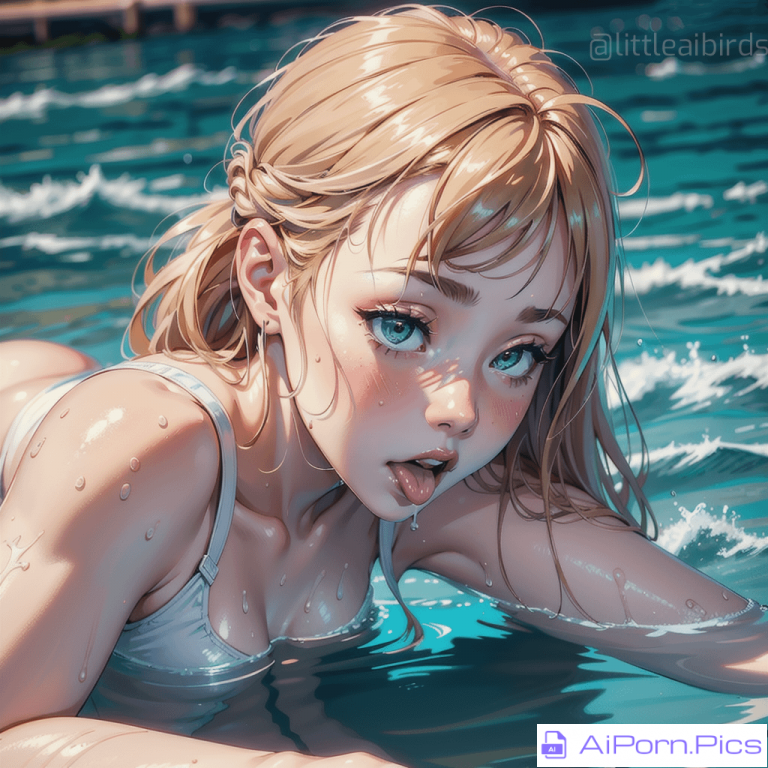 Ahegao in the water