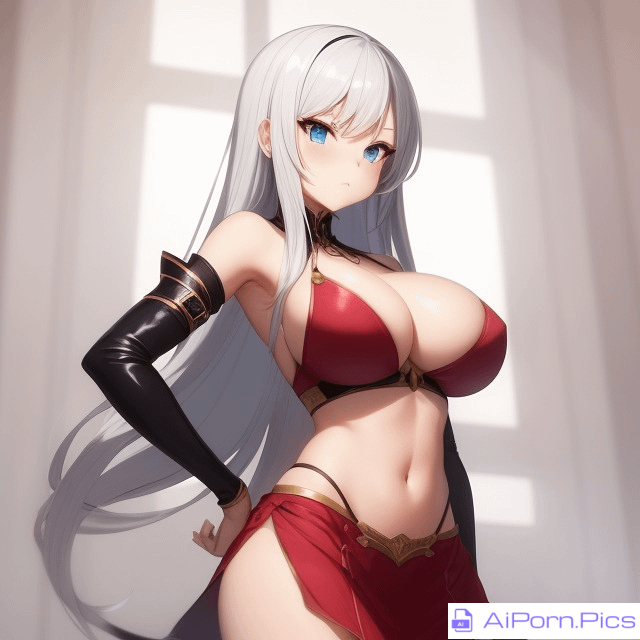 Busty white-haired adventurer