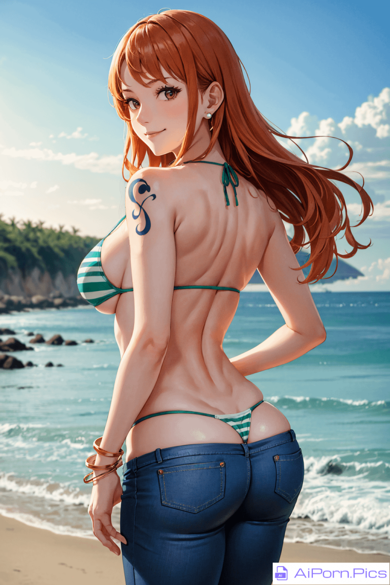 Nami showing off her booty