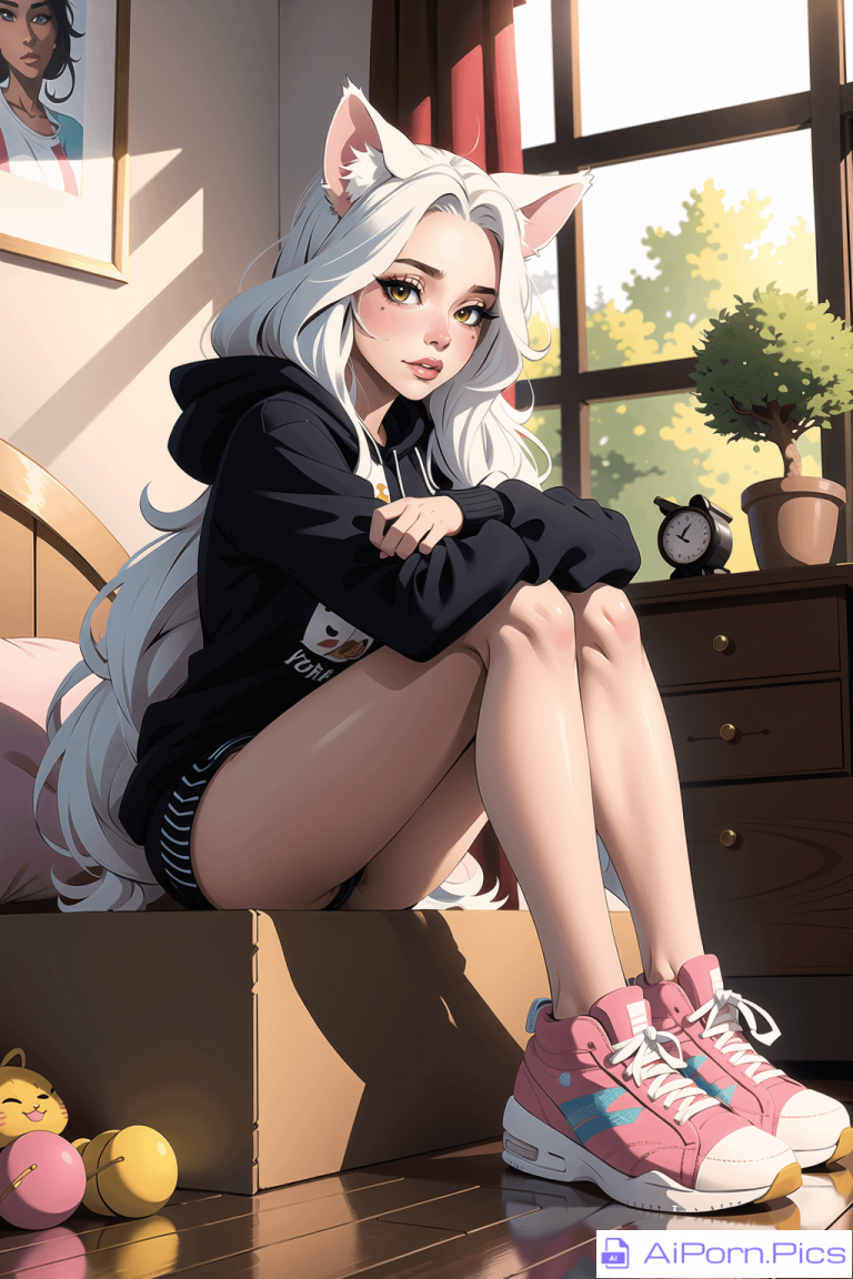 Neko and her sneakers