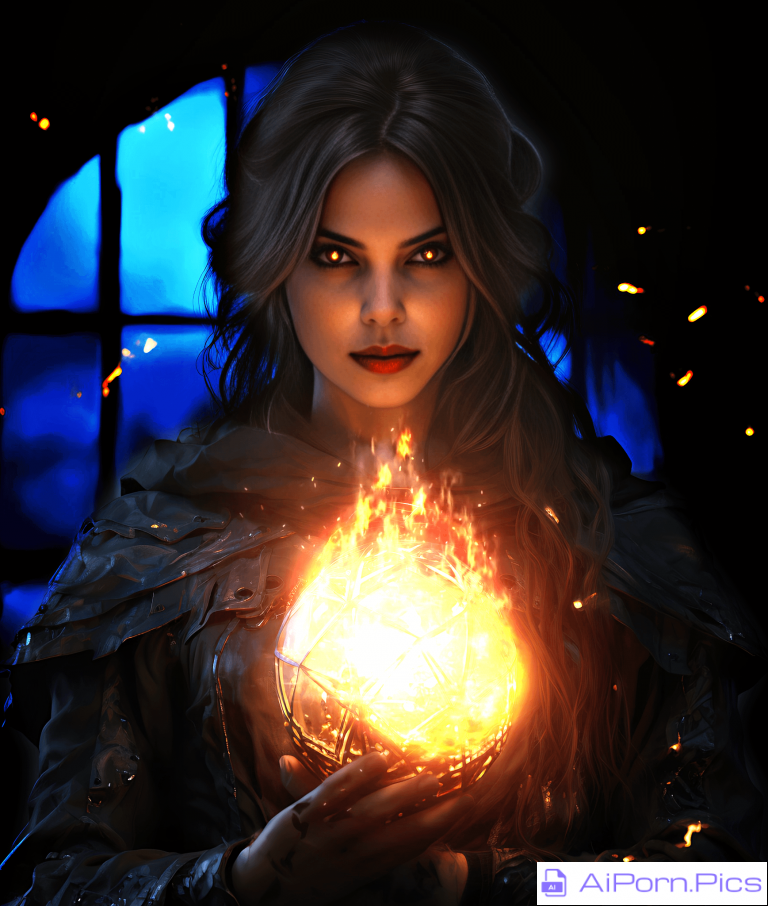 Witch with fire powers