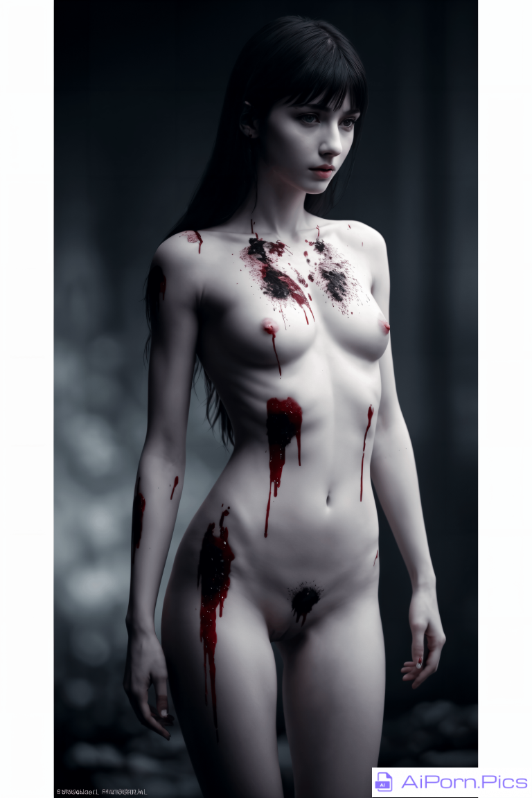 A Woman Covered in Blood