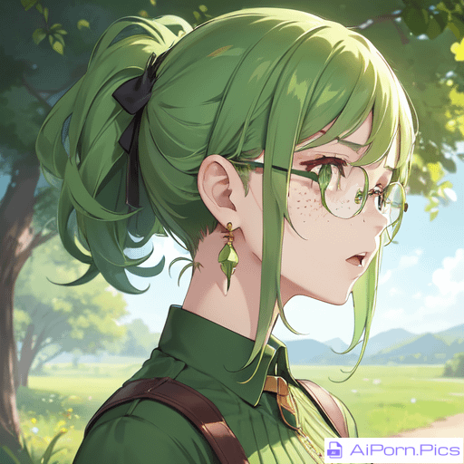 Cute Green Haired Girl