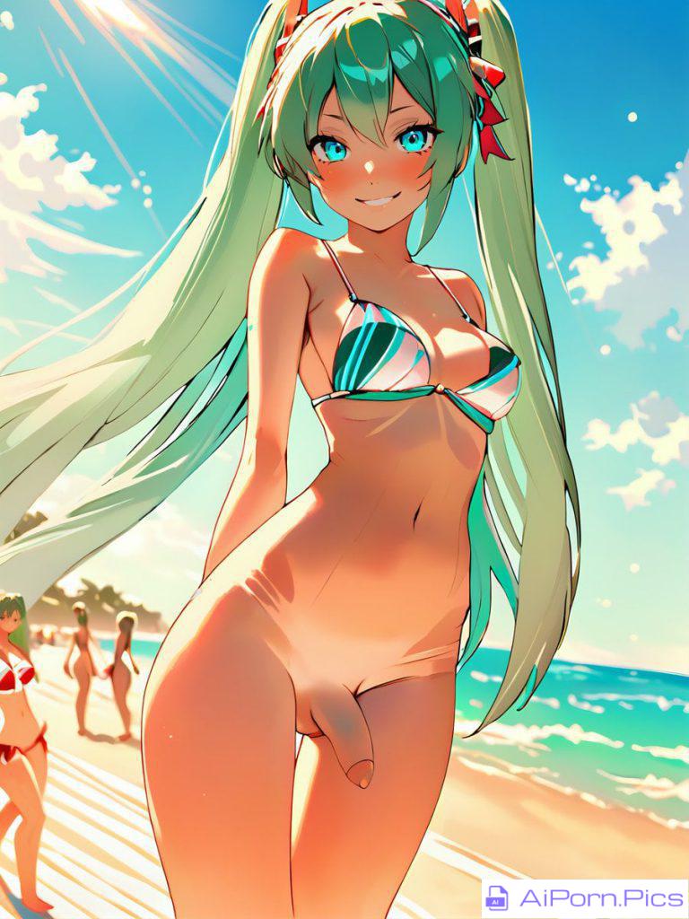 Miku on the beach