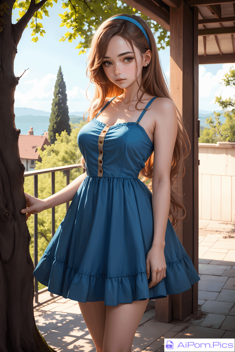 Pretty in blue dress