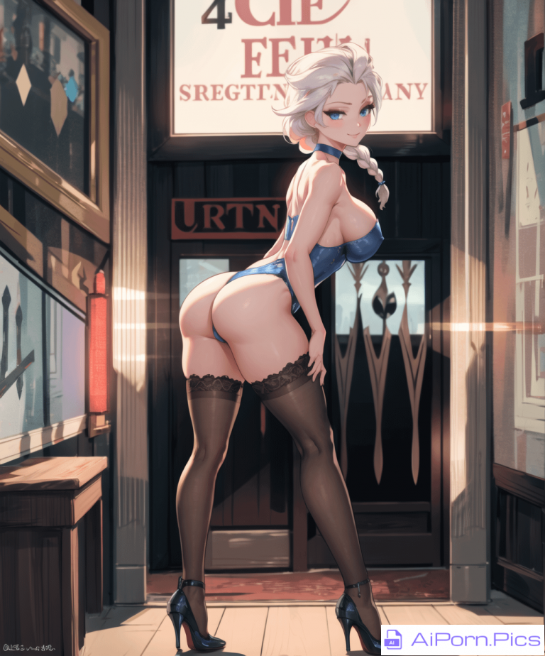 Elsa leotard and thighhighs