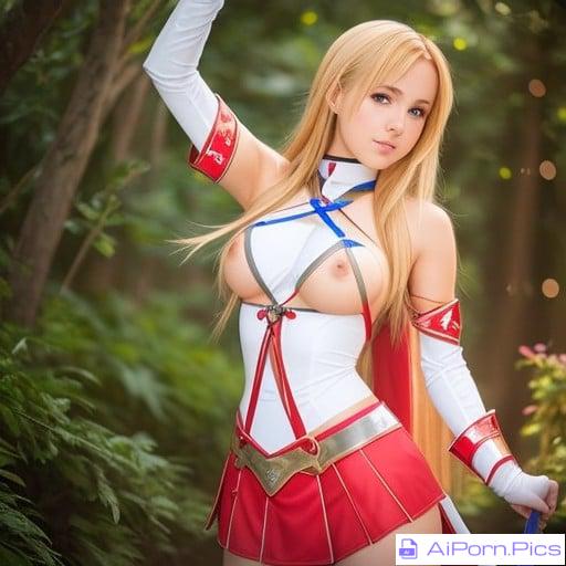 Asuna showing boobs