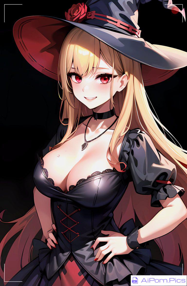 Marin Kitagawa dressed up as a witch for helloween (My Dress-Up Darling)