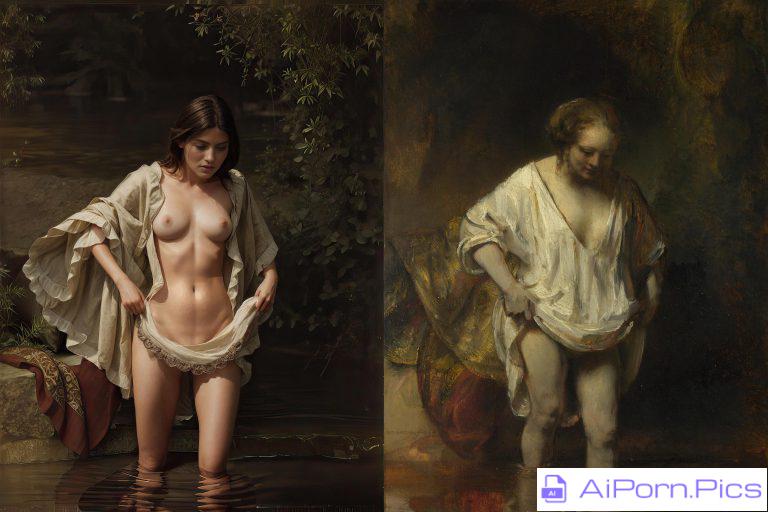 The way we like to think a masterpiece: "A Woman Bathing in a Stream" (forgive me, Rembrandt)