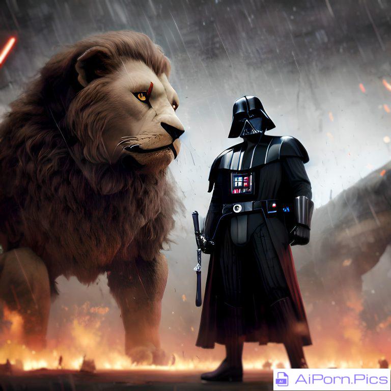 Darth Vader And Simba Arena battle.