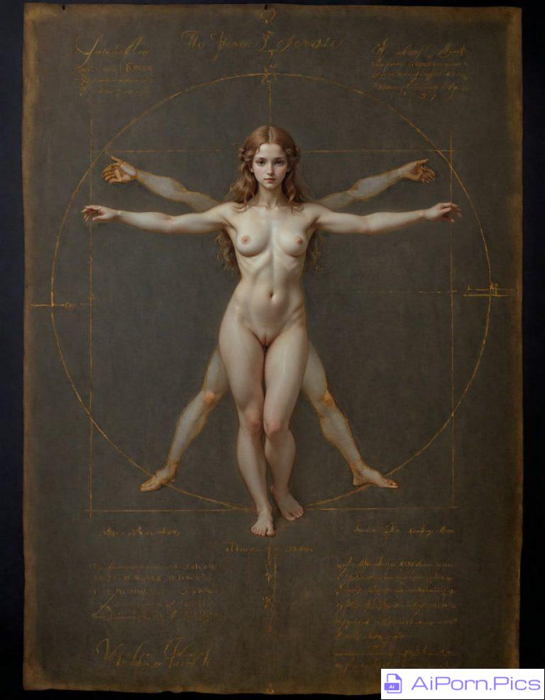 The Vitruvian Woman by Leonardo da Vinci