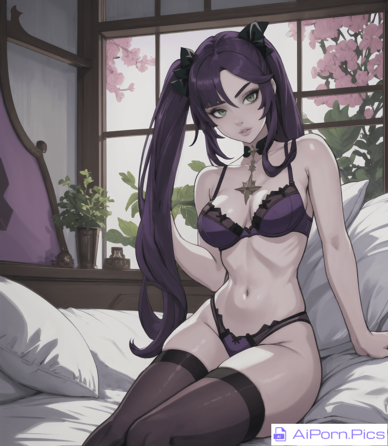 Mona Megistus in sexy lingerie [Genshin Impact]