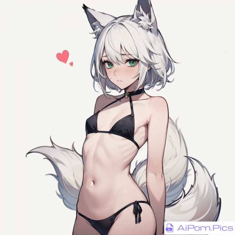 smol white-haired kitsune