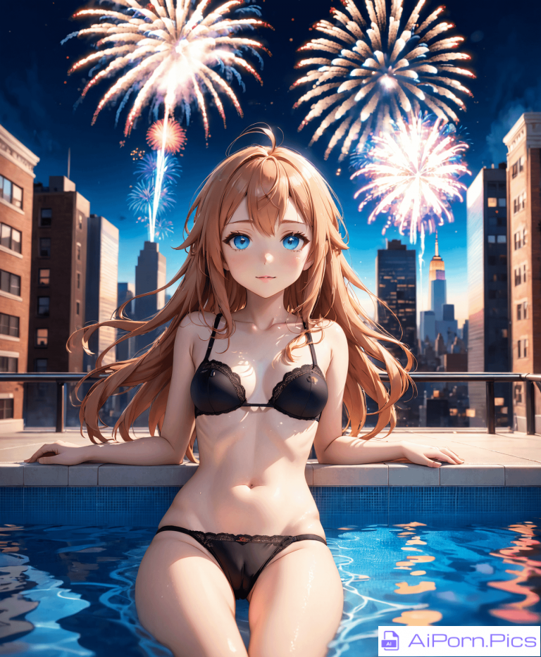 NYC, fireworks and pool