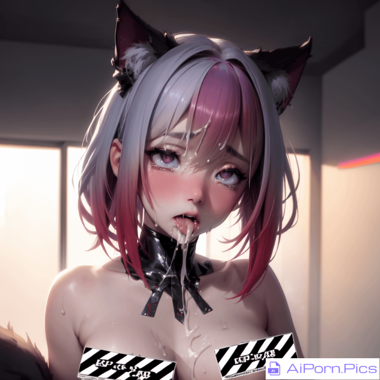 Censored Cat-girl is covered