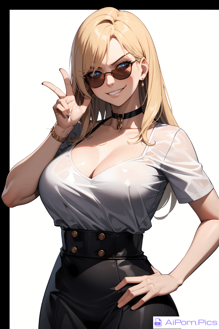 Blonde with sunglasses