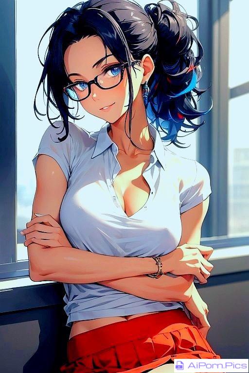 Casual girl with glasses