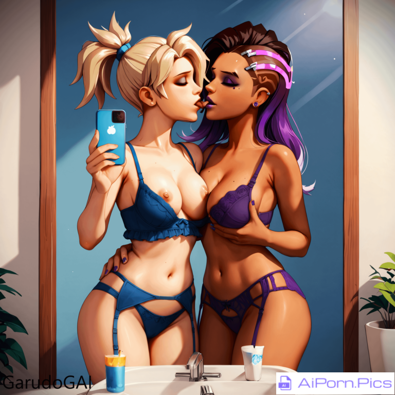 Mercy and Sombra - Mirror Selfie