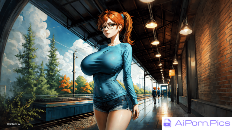 OC - Busty redhead waiting for her train