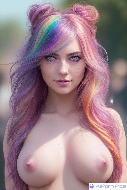 Rainbow lady.