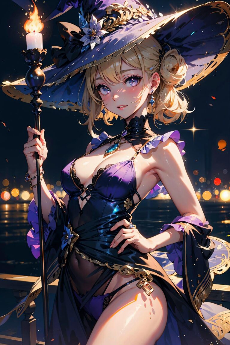 Lovely blonde witch