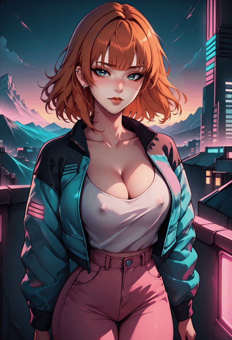 Retrowave girl