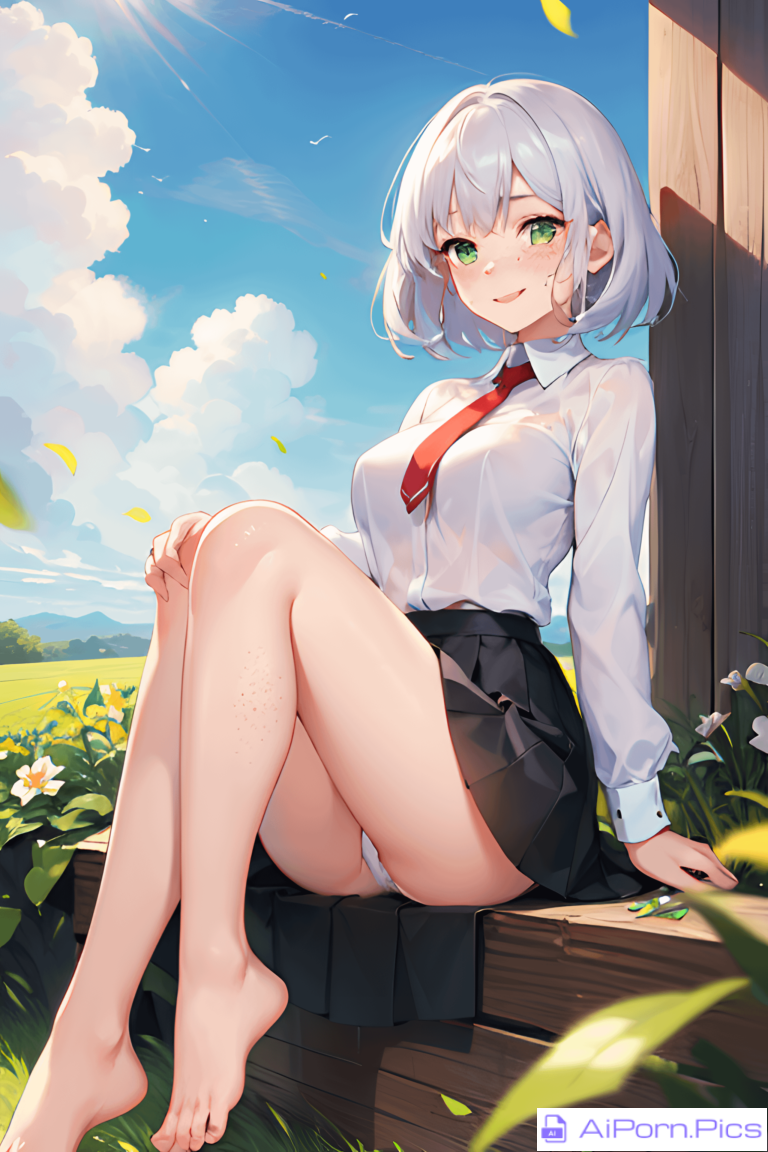 Sitting by the field