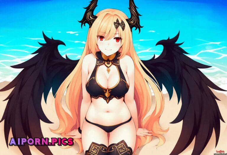 (Dark Angel Olivia) Relaxing by the ocean