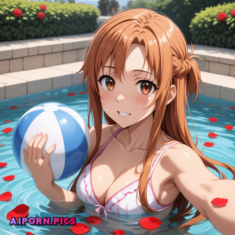 Asuna (SAO) in pool with the viewer