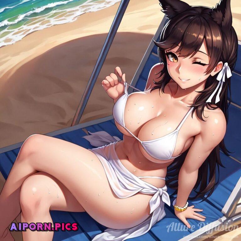 Atago at the beach (Azur Lane)