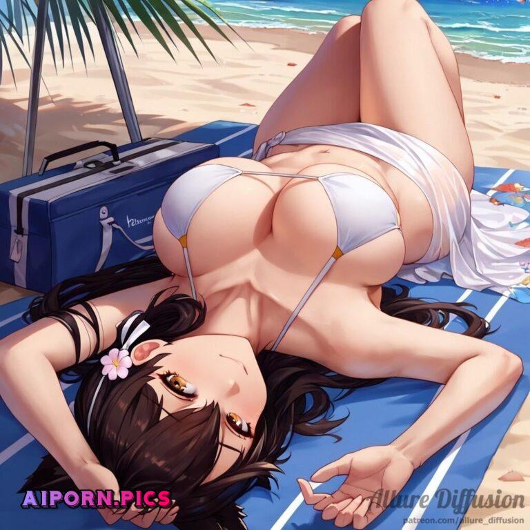 Atago at the beach (Azur Lane)