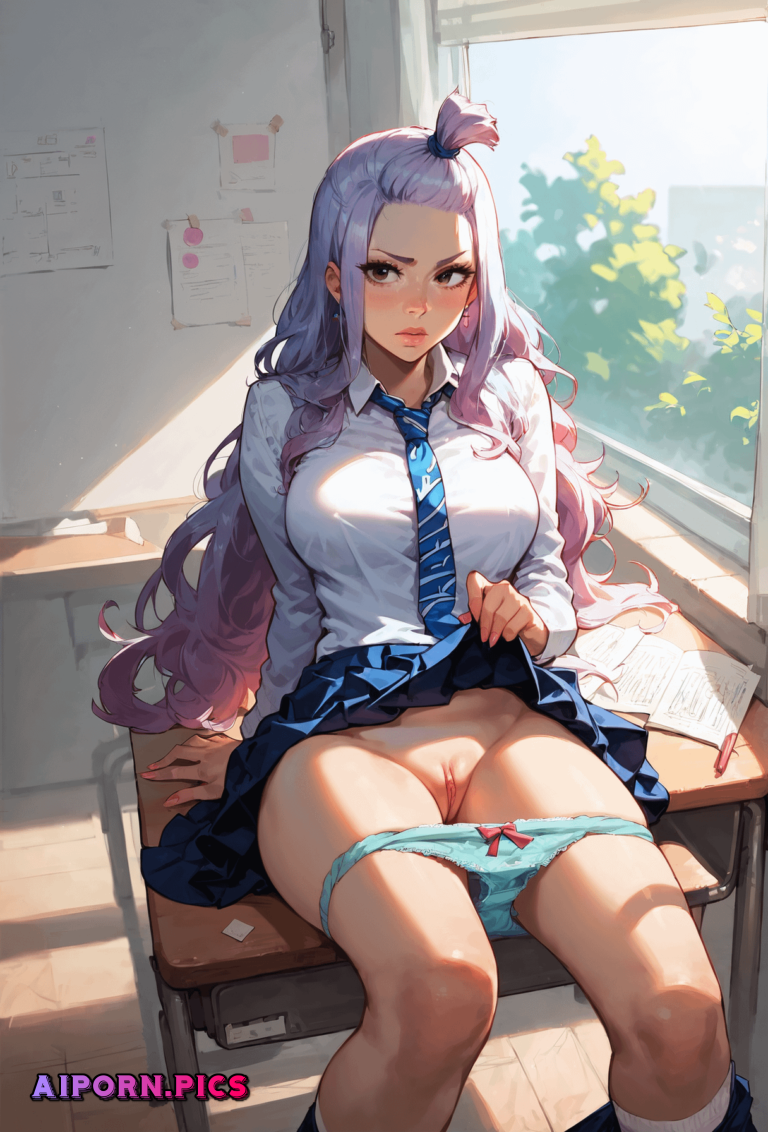 Mirajane caught sitting on her desk