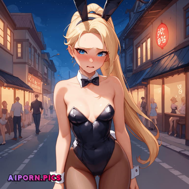 More of her being forced to wear the bunny suit in public