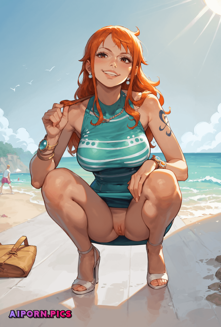 Nami's motto: Treasure first, pants later