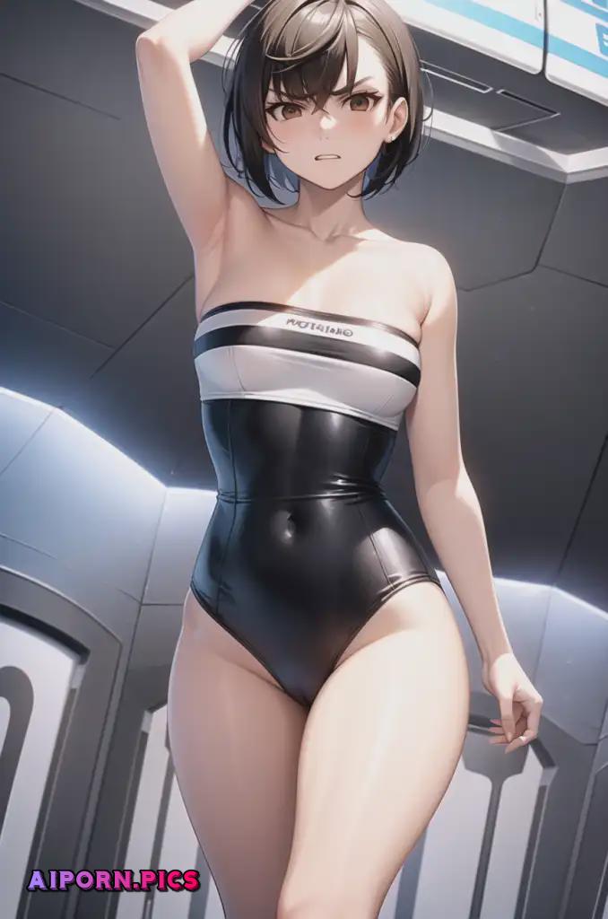 Angry Momo Ayase Poses in Sexy Strapless Swimsuit!!!