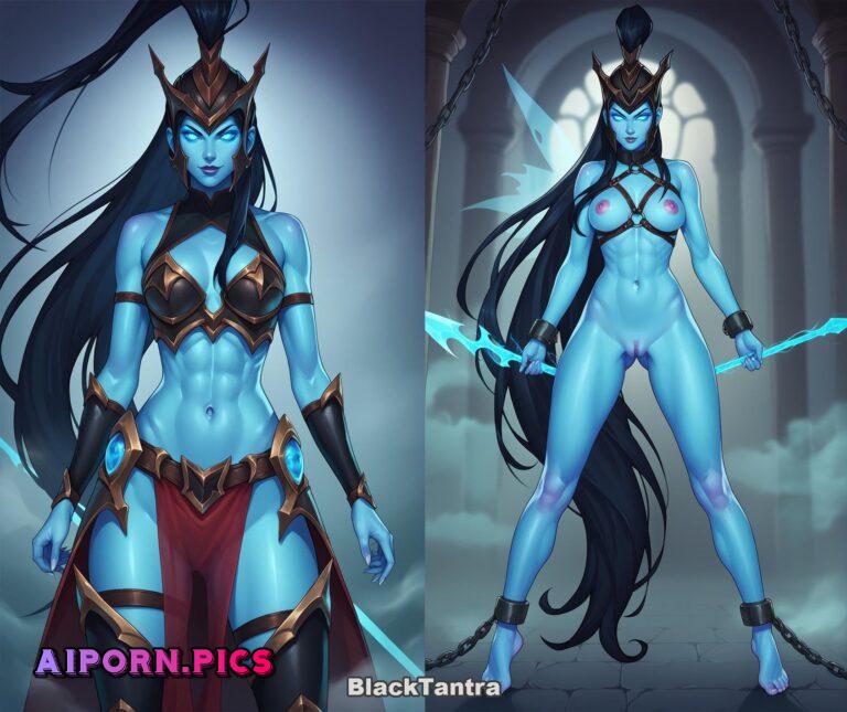 Naked Kalista - League of Legends Artwork [by BlackTantra] [OC]