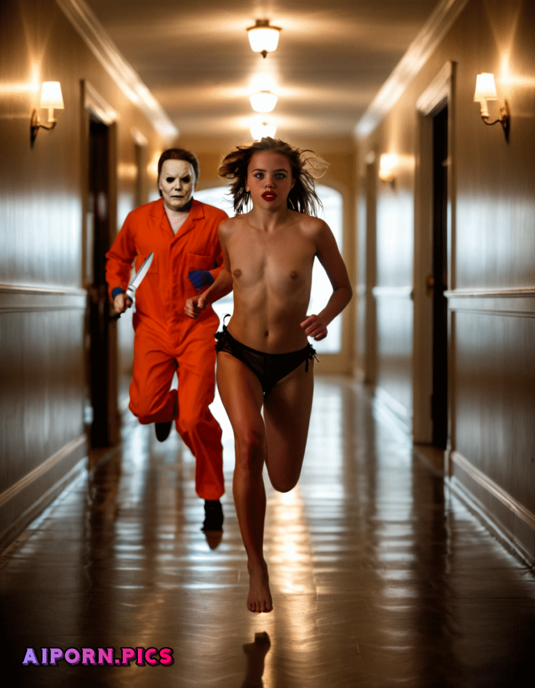 My attempt at a Halloween pic.  Micheal Myers chasing a girl